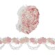 thumbnail image 1 of Cinta de encaje bordado con rosas rosas de 5 yardas y apliques florales de 1.5 pulgadas para bodas, costura y manualidades. Cinta con borde de encaje de vid blanca., 1 of 5
