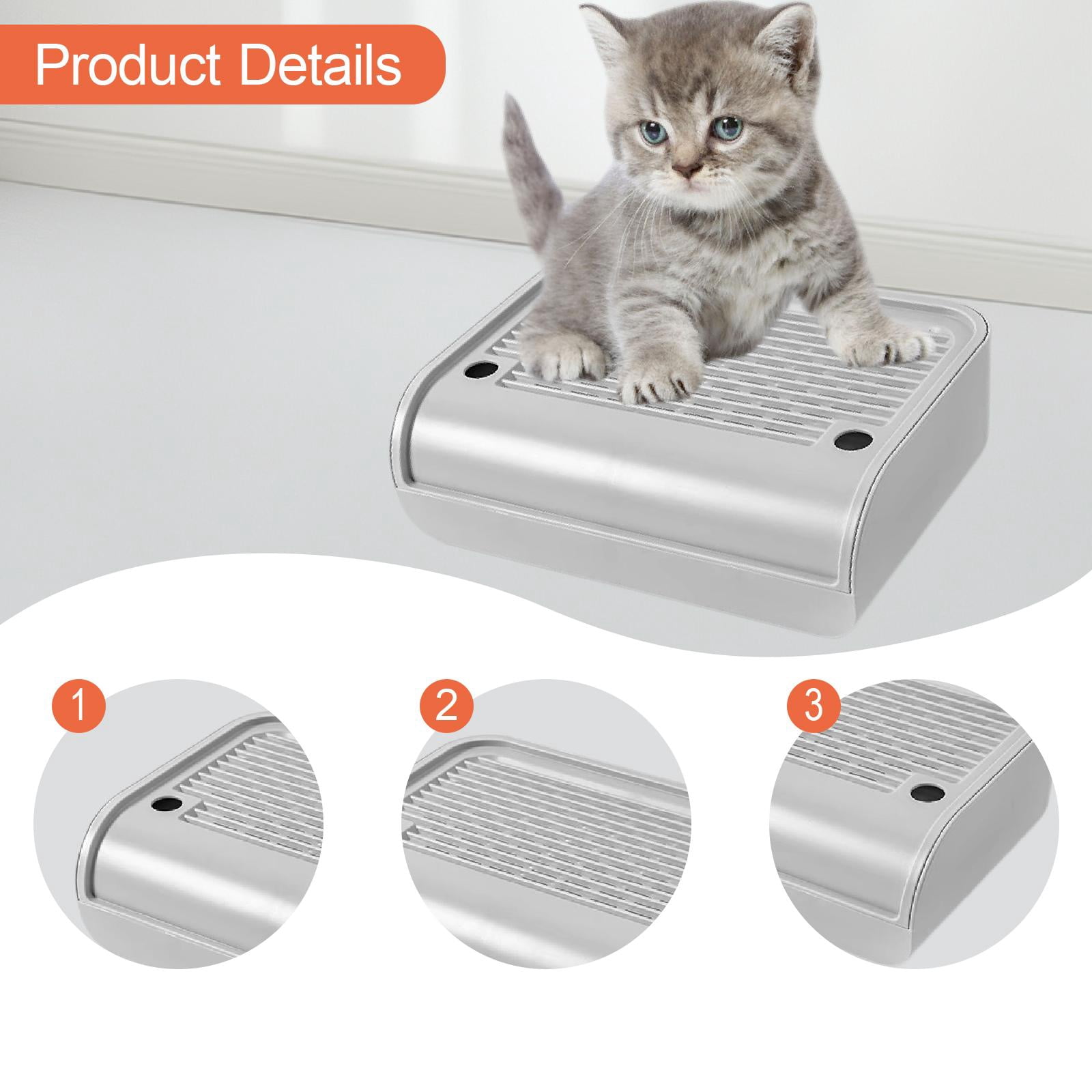 Serenable Cat Ramp for Litter Box Step Litters Catcher Compact Size Practical Pet Supplies Double Layer Small Senior Cat Litter Box Mat