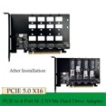 thumbnail image 3 of R34A PCIE 5.0 Gen5 X16 to 4-Port Card M.2 NVMe Hard Drive Split Adapter Expansion Card 128Gbps 4-Disks Split Adapter, 3 of 7