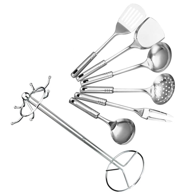 IDEANATEGRATE 7Ud De Cubiertos De Cocina Acero Inoxidable Para Uso Y Fácil Limpieza