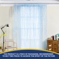 thumbnail image 7 of Sheer Voile Curtain Panel 55x94 Inch | Light Filtering Window Curtain for Living Room & Bedroom | Blue & Yellow Willow Leaf Pattern | 1 Panel Polyester Sheer, 7 of 7