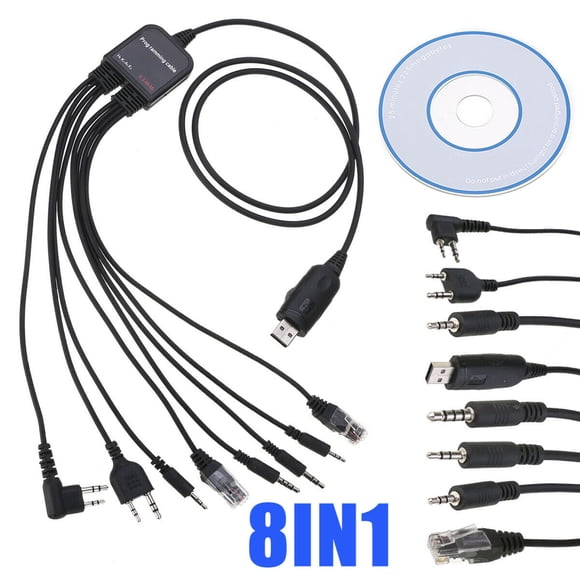 NATEFEMIN Câble de Programmation USB Multi-Marque pour Radios Portatives Puce C2102, Compatible avec TYT, BAOFENG, et Plus
