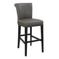 thumbnail image 4 of Wallace & Bay Carrillo III 30 in. Faux Leather Upholstered Barstool - Set of 2 - Gunmetal Gray, 4 of 5