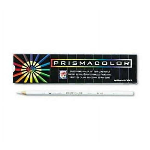 Prismacolor Premier Colored Pencil, 3 mm, 2B (#1), White Lead, White Barrel, Dozen (3365)