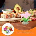 thumbnail image 7 of OUNONA 5-Pack Colorful Sushi Plates with Artificial Orchid Flower Accents for Restaurant, Home, Hotel Tableware and Decor, 7 of 7
