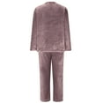 thumbnail image 5 of UAMVSH Flannel Loungewear Sets for Women Warm Winter Fuzzy Fleece Long Sleeve Pullover Two Piece Sleepwear Comfy Pajama Outfits(LargePurple), 5 of 6