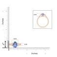 thumbnail image 4 of ANGARA Natural Pear 1.3 ct Tanzanite Ring with Triple Diamond Accents in 14K Rose Gold for Women (Size-9x6mm) | December Birthstone, Anniversary, Jewelry Gift for Women | Natural Tanzanite Ring, 4 of 9