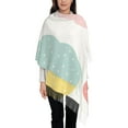 thumbnail image 1 of Women's Fashion Tassel Scarf, Pastel Polka Dot Art Long Shawl, Lightweight and Warm, 1 of 9