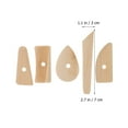 thumbnail image 3 of SHISUYAN 5pcs Wooden Modeling Tools Ceramic Pottery Ribs Tool Set Clay Sculpture Tools for Cutting Carving Smoothing, 3 of 8