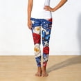 thumbnail image 3 of Womens 250th Anniversary Pajama Independence Day American Flag Print Elastic High Waist Leggings Wide Leg Casual Casual Yoga Pants, #01 Light Blue, XXL, 3 of 5