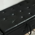 thumbnail image 5 of Modern Faux Leather Storage Bench, Flip Top Button Tufted Ottoman For Living Room Bedroom Entryway, 5 of 11