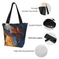 thumbnail image 6 of Fotbe Cosmic Dog Starry Night Pattern Beach Tote,Shoulder Handbag,Spacious Tote Bag,Lightweight Travel Bag,Versatile Shopping Bag, 6 of 9