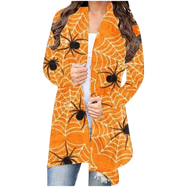 Cárdigan de mujer Cárdigan de frente abierto Cárdigan casual Erógeno de moda Festival Estampado de manga larga Abrigo Cárdigan Blusa Odeerbi ODB-2
