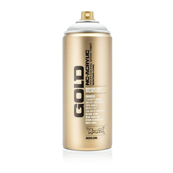 Montana Cans GOLD Spray Paint, 400ml, Transparent, White