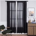 thumbnail image 1 of Cortinas transparentes suaves con bolsillo para barra que debilitan la luz solar Oso de Fresa Juego de 2 paneles 52 pulgadas de ancho x 84 pulgadas de largo Negro, 1 of 5