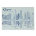 thumbnail image 1 of Chicago Skyline Cutting Board, Skyscrapers Reflection on Lake Michigan USA City Architecture Print, Decorative Tempered Glass Cutting and Serving Board, in 3 Sizes, by Ambesonne, 1 of 2