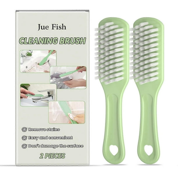 JUE-FISH JU-C09-0109-01 2Pcs Multi Purpose Cleaning Brush for Shoes Sink Wall Stains Removal Bristle