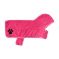 thumbnail image 3 of Raspberry Sorbet - Embroidered Paw Medium Pet Robe, 3 of 5