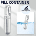 thumbnail image 6 of Mini Sealed Storage Pill Box Pill Container Storage Box Stainless Steel Waterproof Outdoor Travel Kit (Small),1 x Pill container,Silver, 6 of 8