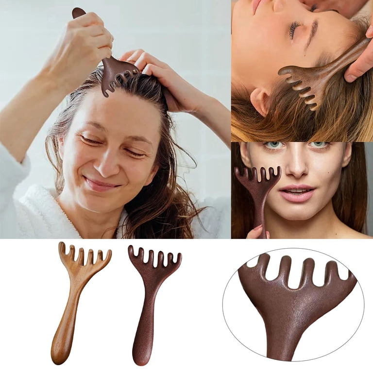 SCALP　MASSAGE　CОMB Six Massage Comb Manual Scalp Scraping Tool for Relaxation and