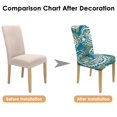thumbnail image 7 of Decorative Bohemian Paisley Dining Chair Covers 4 Pack Vintage Floral Ethnic Retro Colorful Pattern Washable Polyester Stretch Slipcovers Removable Protector for Elegant Home, 7 of 7