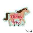 thumbnail image 3 of Big Dot of Happiness Run Wild Horses - Shaped Thank You Cards - Pony Birthday Party Thank You Note Cards with Envelopes - Set of 12, 3 of 7