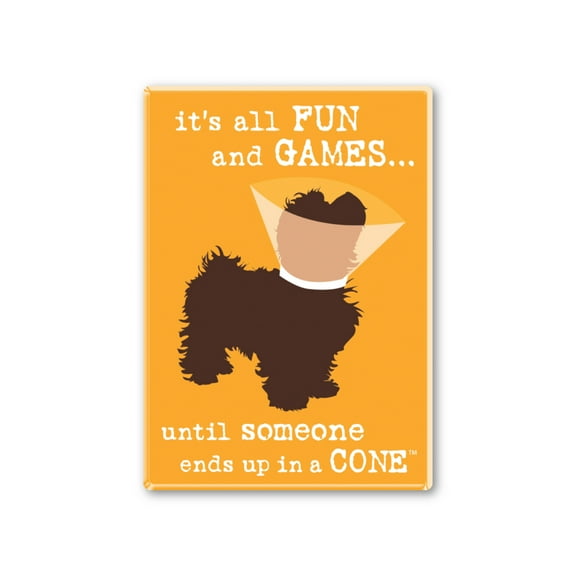 It's All Fun and Games Until Someone Ends Up in a Cone Rectangle Button