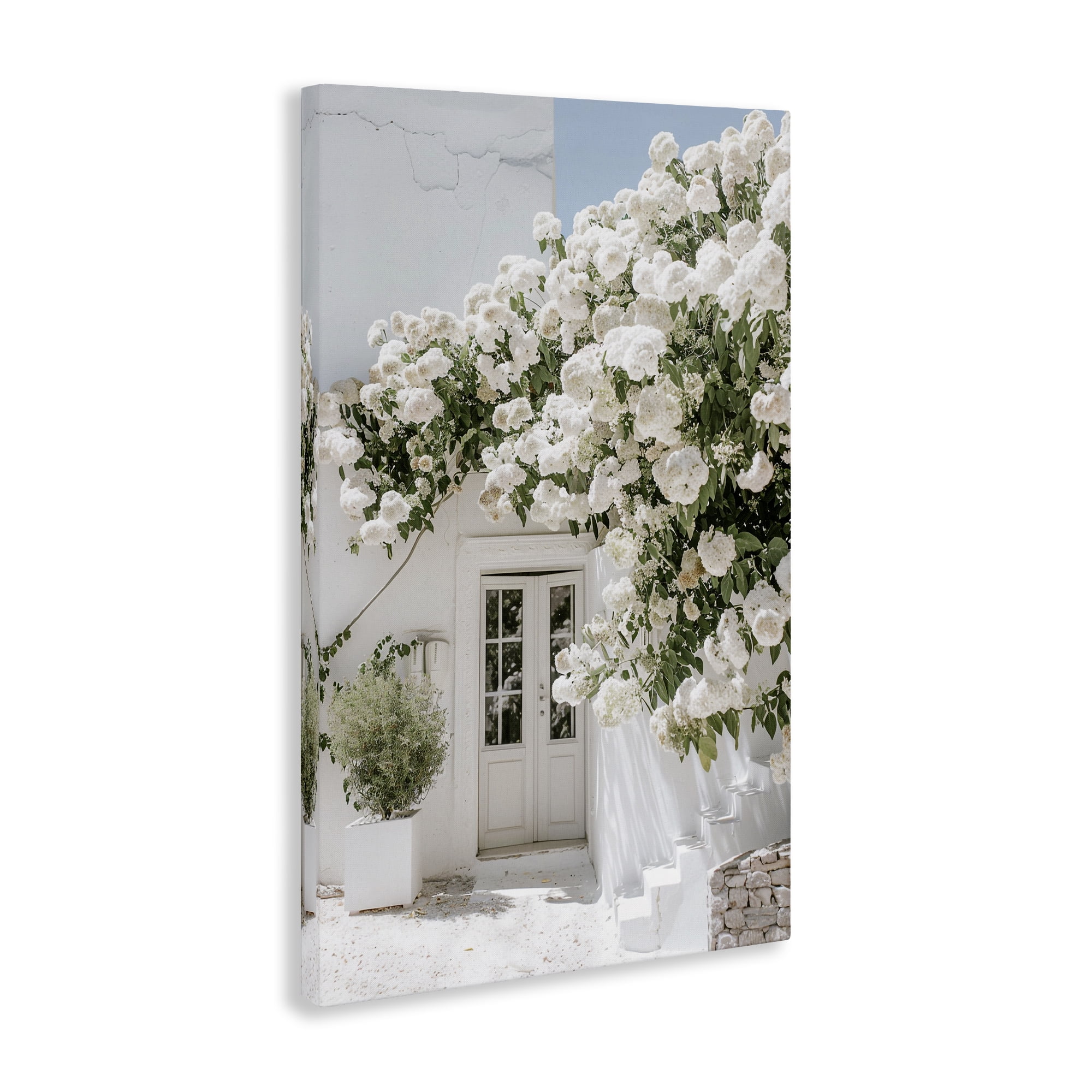 Stupell Industries White Architecture Garden Buildings & Architecture Painting Wrapped Canvas Art Print Wall Art, 30 x 45
