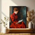 thumbnail image 6 of UXIEQU Victorian Lady Reading Canvas Wall Art Print 15.75x11.81 Inches, 6 of 8