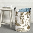 thumbnail image 6 of Fotbe Olive Picking Pattern Laundry Basket with Handles, Waterproof Large Laundry Hamper, Wash Bag for Corner Dorm, Rolling Laundry Basket with Handles-Medium, 6 of 6