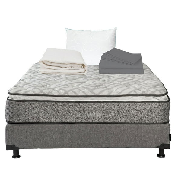 Colchón King Size + Box + Almohada Osos + Sábanas + Protector de colchón Restonic DICASA Vail