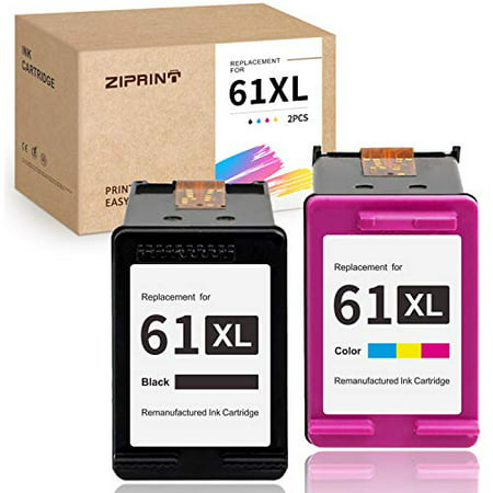 ZIPRINT Remanufactured Ink Cartridge Replacement for HP 61XL 61 Ink Cartridge Combo Pack for HP Envy 5530 Printer Ink Cartridge | HP Officejet 4635 Printer Ink Cartridge (1 Black  1 Tri-Colo ZIPRINT Remanufactured Ink Cartridge Replacement for HP 61XL 61 Ink Cartridge Combo Pack for HP Envy 5530 Printer Ink Cartridge | HP Officejet 4635 Printer Ink Cartridge (1 Black  1 Tri-Colo