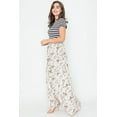 thumbnail image 4 of Eloges Women's Stripe Short Sleeve Contrast Floral Maxi Dress with Pockets, 4 of 6