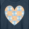 thumbnail image 3 of Instant Message - Patchwork Quilt Heart - Women's French Terry Pullover Long Sleeve Shirt, 3 of 6