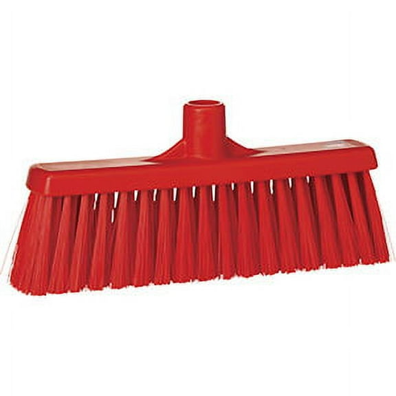 Vikan 12" Upright Broom- Medium - Red (3 Units)