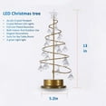 thumbnail image 2 of Amerteer 13Inch LED Christmas Tree Light, Crystal Tabletop Christmas Tree Holiday Decoration Set for Indoor Home Tabletop Xmas Party Decoration, Easy Assembly and Stand, 2 of 7