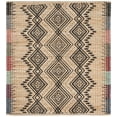 thumbnail image 2 of SAFAVIEH Cape Cod Isidora Geometric Area Rug, Natural/Black, 6' x 6' Square, 2 of 8