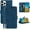 Blue, variant on for iPhone 12 Pro Max Wallet Case,12 Pro Max Phone Case Card Holder,Leather Kick-stand Flip Cases,Wrist Strap,Magnetic Closure,Shockproof Protective Cover for iPhone 12 Pro Max 5G (Brown)