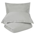 thumbnail image 2 of BNM Solid Cotton Blend Duvet Set, Full/ Queen, Platinum, 2 of 4