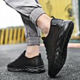 thumbnail image 6 of Sneakers for Men Breathable La𝖼e Up Sneakers with Hollow Out Knit Mesh Upper Fashion Lightweight Running Shoes Comfortable Cushion Trainers Shoes for Summer and Autumn, 6 of 9