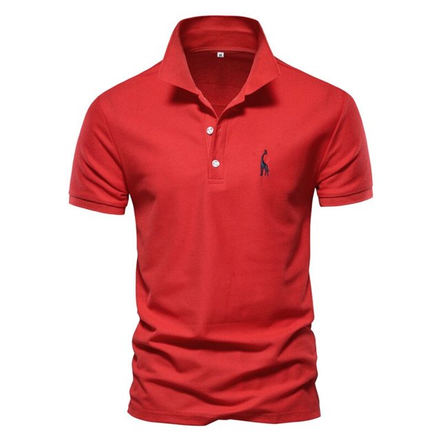 AIOPESON New Man Polo Shirt Mens Casual Deer bordado 35% algodón Polo hombres manga corta alta cantidad polo hombres Tan Jianjun unisex