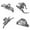 4PCS-6519#, variant on Halloween Claw Clips Goth Accessories 3PCS/4PCS Black Spider Web Skeleton Hand Skull Cute Large Hair Claw Clips for Women Halloween Accessories Halloween Claw Clips Gold Claw Clip