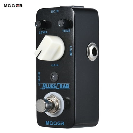 MOOER BLUES CRAB Blues Overdrive Guitar Effect Pedal True Bypass Full Metal (Best Overdrive Pedal For Blues)