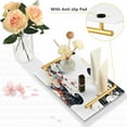 thumbnail image 4 of Ryvnso Chinese Arabesque Pattern Bathroom Tray Vanity Countertop Trays Acrylic Organizer, 4 of 7