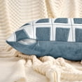 thumbnail image 3 of REGALWOVEN Geometric Pillow Covers Set of 2 Soft Plush Cushion Cases Modern Decorative Throw Pillows for Sofa Bedroom Blue 20" x 12", 3 of 6