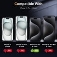 thumbnail image 2 of Protector de Pantalla Ksleri iPhone 15 Pro 6.1" Mate 2 Paquetes, 2 of 6