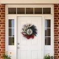 thumbnail image 4 of PALIFEUR 4th of July Wreath, 15.7 Inch Patriotic Wreaths for Front Door, Artificial Floral Spring Wreaths Decorations for Memorial Day Independence Day Veterans Day, Red Blue White, 4 of 5