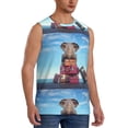 thumbnail image 2 of Daiia Elephant Sits Printed Men's Tank Tops,Casual Soft Sleeveless Gym Muscle Shirts Bodybuilding Tee-X-Large, 2 of 8