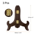 thumbnail image 2 of 5" Easel Plate Holder, Wooden Folding Display Stand Brown for Decorative Picture Frame, 3 Pack, 2 of 7