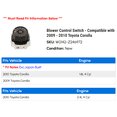 thumbnail image 2 of Blower Control Switch - Compatible with 2009 - 2010 Toyota Corolla, 2 of 2